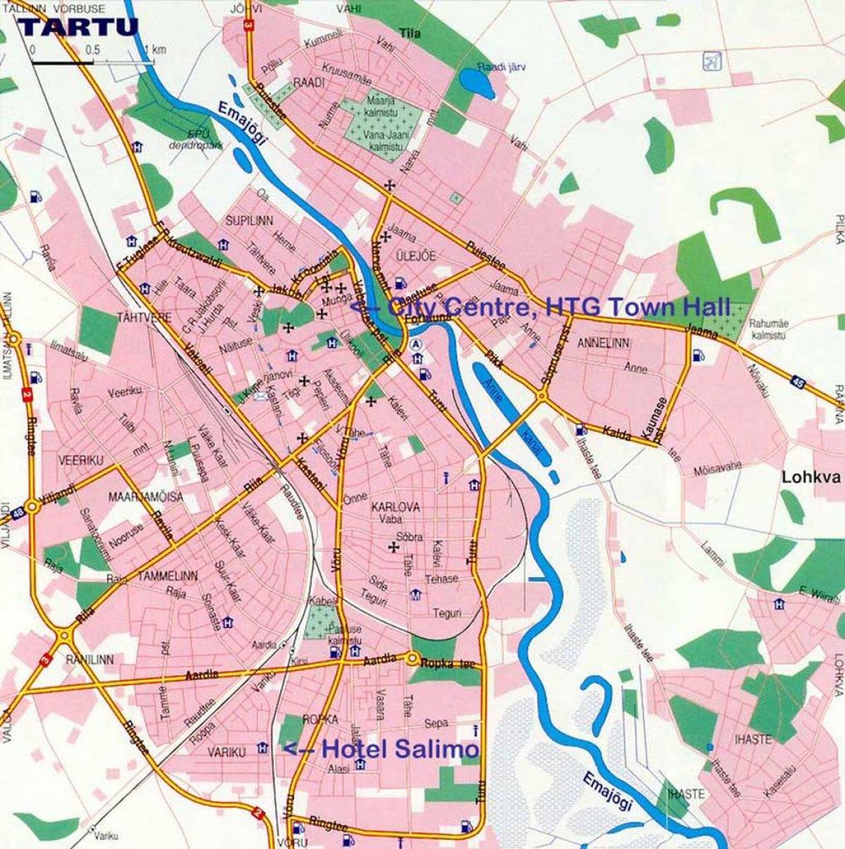 térkép tartu, Észtország