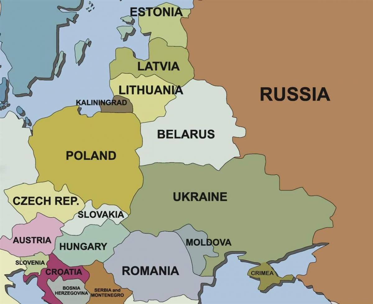 térkép térkép Észtország környező országokban
