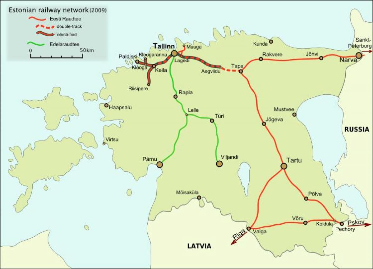 térkép észt vasút