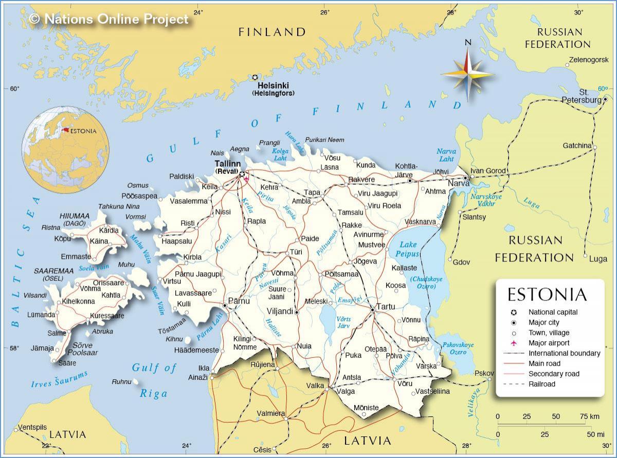 térkép Észtország ország