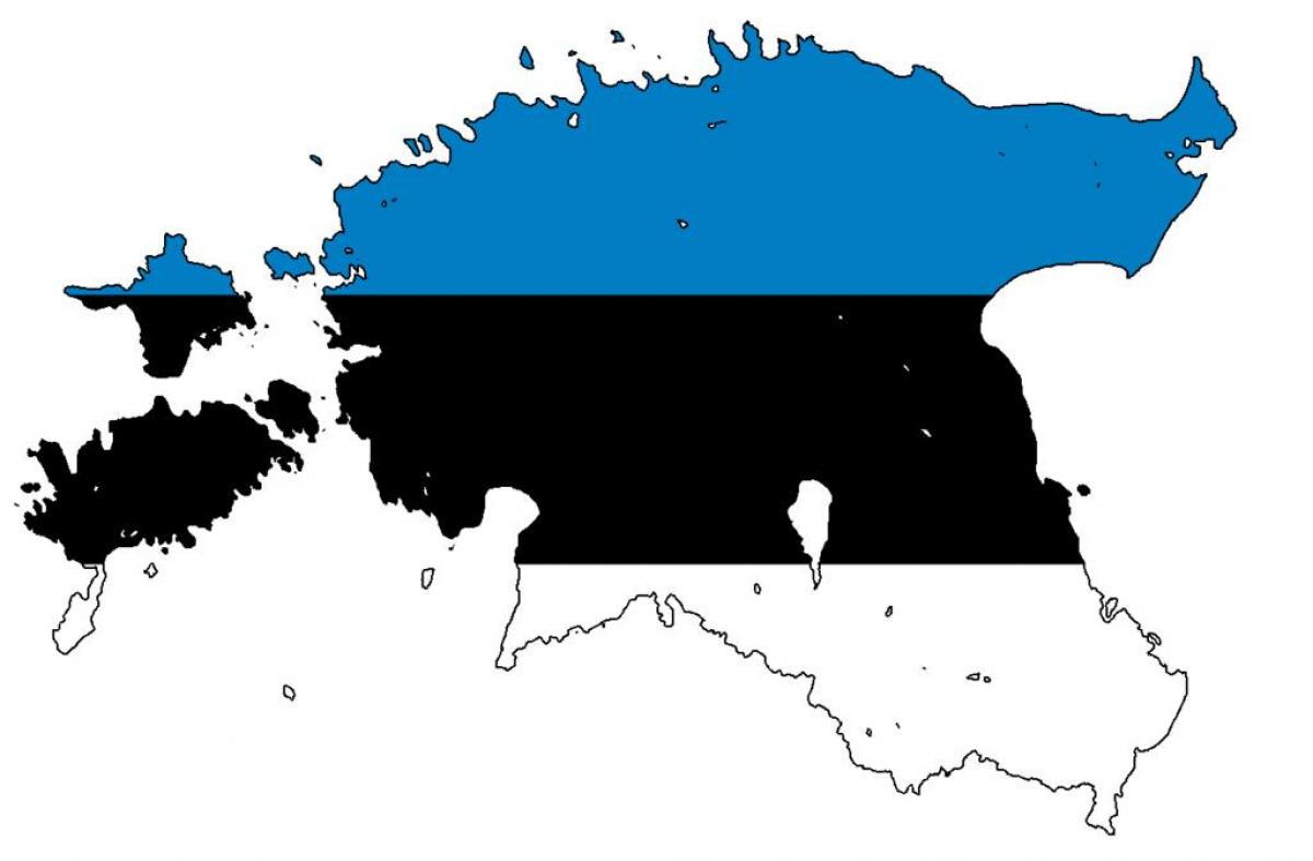 térkép Észtország zászló