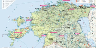 Turista térkép Észtország