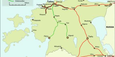 Térkép észt vasút