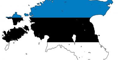 Térkép Észtország zászló